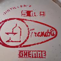VECCHIO VASSOIO PUBBLICITARIO DISTILLERIA FRANCOLI