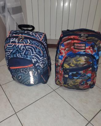 2 zaini trolley scuola e 1 zaino spalla
