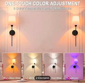 2 pezzi applique a batteria