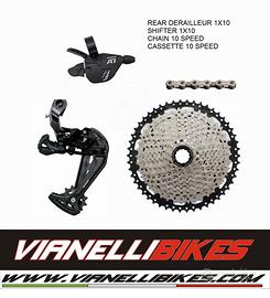 Gruppo mtb ltwoo 1x10 monocorona 4 pz 11X36 11X42