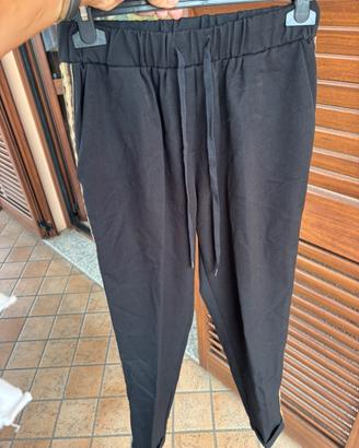 Pantaloni neri con bande laterali Graffio Tg. M