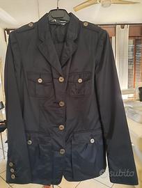 completo giacca pantaloni in raso tg M nuovo