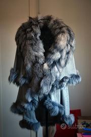 Pelliccia scialle in volpe, grigia