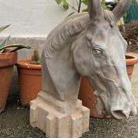 Testa cavallo 49 cm h totale marmoplrina