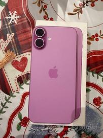 Iohone 16 plus rosa con scontrino e scatola