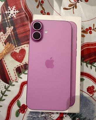 Iohone 16 plus rosa con scontrino e scatola