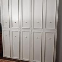 armadio legno laccato bianco opaco 
