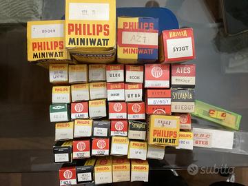 Lotto 44 valvole per radio antiche