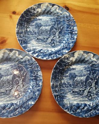 3 Piatti Staffordshire The Mill