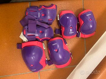 Oxelo Decathlon Set 3x2 protezioni + casco Pink