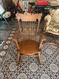 Poltrona Dondolo in Legno