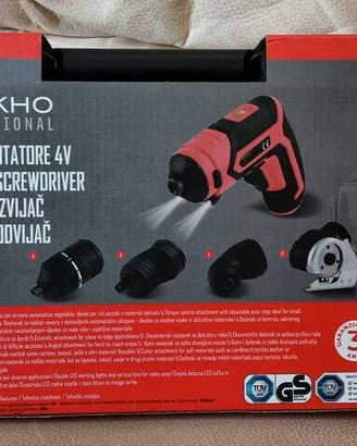 Avvitatore 4V Kento con 4 teste intercambiabili