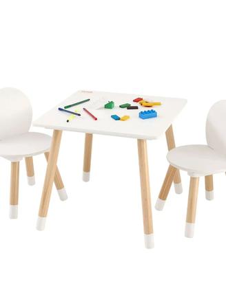 Mobili per Bambini 1 Tavolo+2 Sedie da 2 a 8 Anni