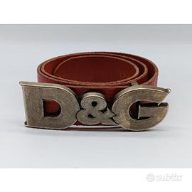 Cintura in pelle rossa Dolce & Gabbana con fibbia