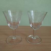 coppia di calici vintage in cristallo 