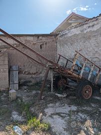 Traino carro cavallo anni'60 da restaurare