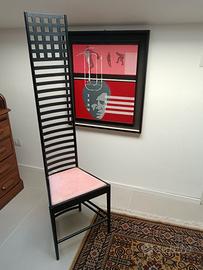 Sedia con schienale alto Hill House 1 in velluto