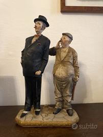 Gruppo biscuit due anziani stile Capodimonte