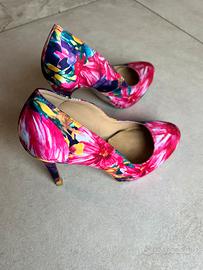Scarpa donna  con tacco - BATA - Nr.37 - Floreale