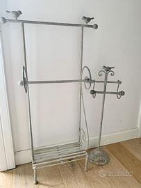 Porta asciugamani e carta igienica stile shabby