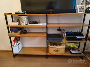 libreria mobile vintage metallo stile scandinavo 