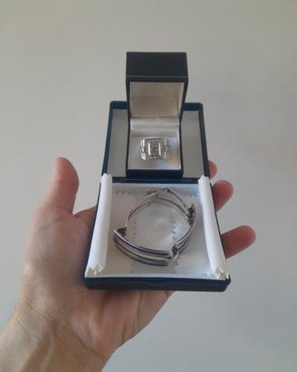 bracciale con  anello argento 925