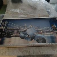 Quadro con ponte di Brooklyn e vespa