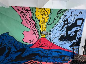 Grande dipinto su tela Vesuvius (isp Wahrol)