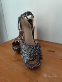 Sandali OVS in tessuto con plateau 40 come nuovi