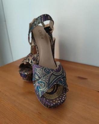 Sandali OVS in tessuto con plateau 40 come nuovi