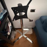 Supporto per TV in acciaio con vetro temperato L&C