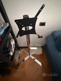 Supporto per TV in acciaio con vetro temperato L&C