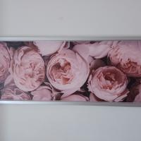 Quadro rosa fiori peonie