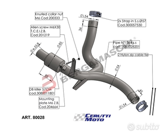 Raccordo decatalizzato Leovince Multistrada V2 22-