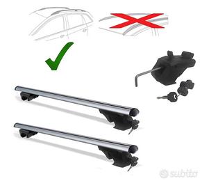 Barre portapacchi universali 120 cm ALLUMINIO + CH