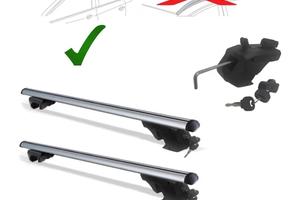 Barre portapacchi universali 120 cm ALLUMINIO + CH