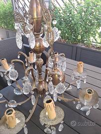 lampadario con gocce di cristallo  barocco