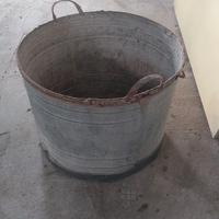 Mastello tinozza zincato vintage