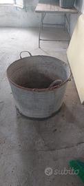 Mastello tinozza zincato vintage