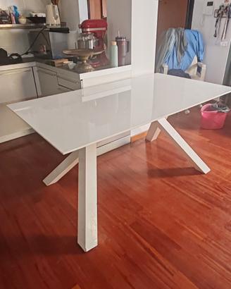 Tavolo da pranzo bianco 160×90 cm
