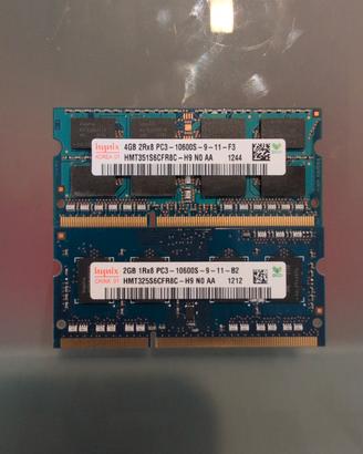 Lotto RAM DDR3 per Portatile (SODIMM)