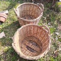 2 cesti in vimini per arredo o varie 