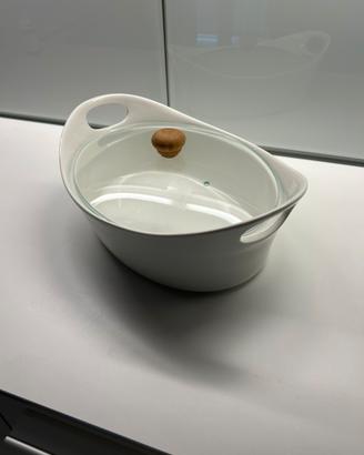 Pirofila in ceramica bianca eliss