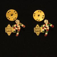 Coppia spille pins logo mondiali calcio Italia '90