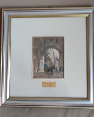 Quadro con lavorazione in argento 925