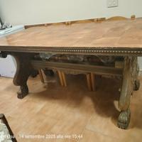  tavolo in legno antico 190 x 90
