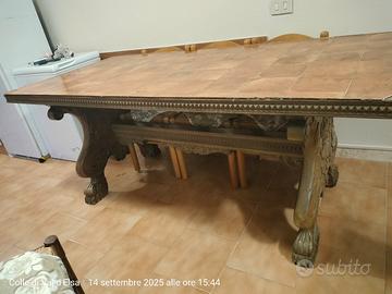  tavolo in legno antico 190 x 90