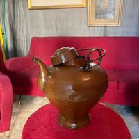Antica brocca in rame battuto a mano fine 800