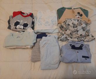 body felpe maglie pantaloni neonato 6/9 mesi  68cm