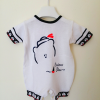 Body estivo per neonato bianco blu